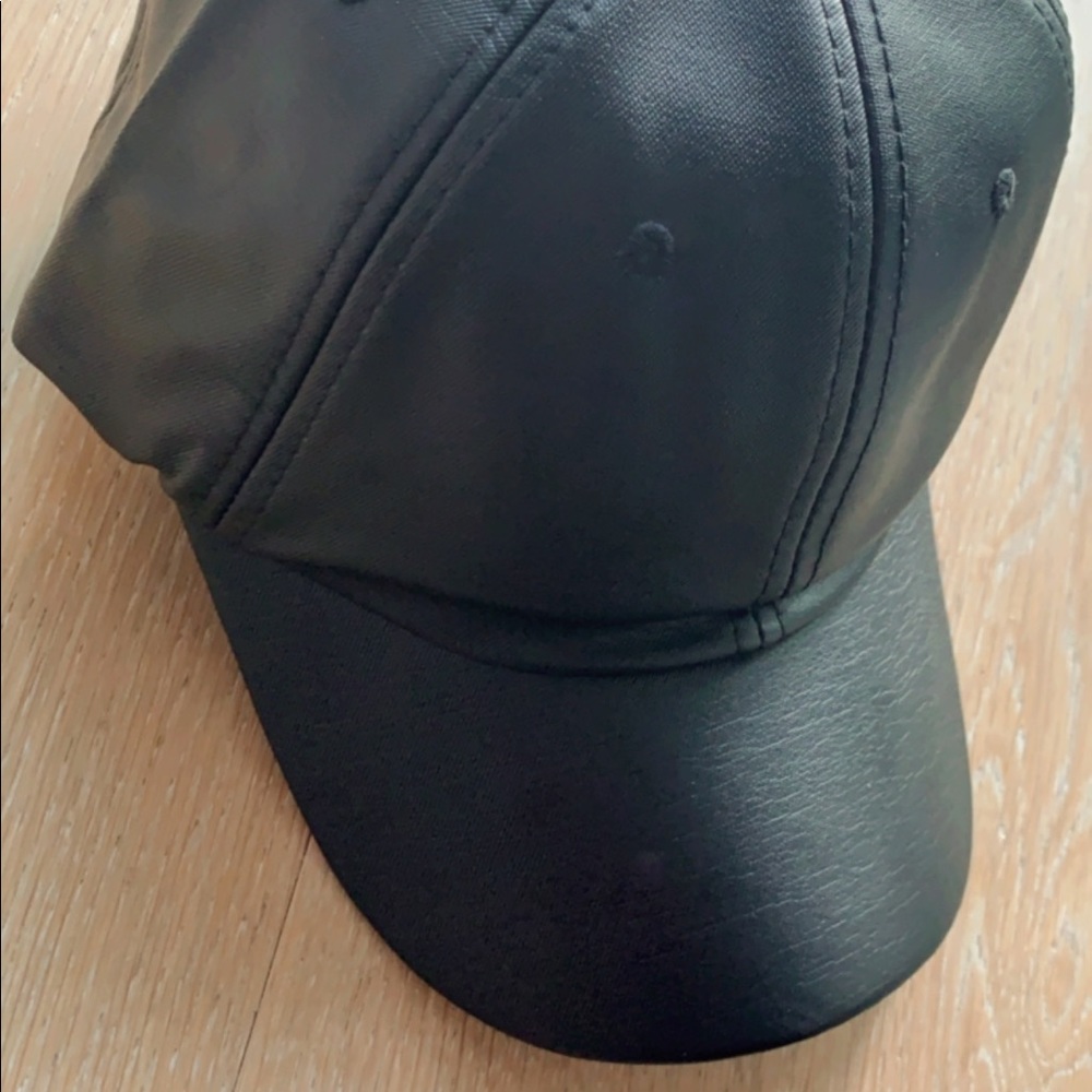 Faux leather cap * in season *